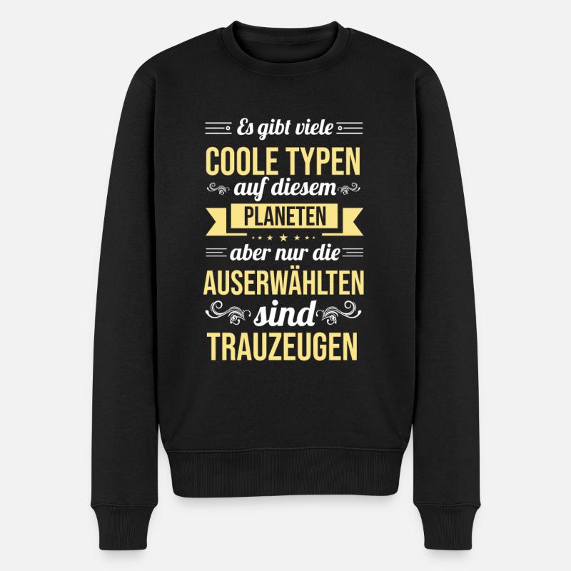 Witziges Trauzeugen Shirt Geschenkidee - Männer Premium Bio Pullover - Schwarz