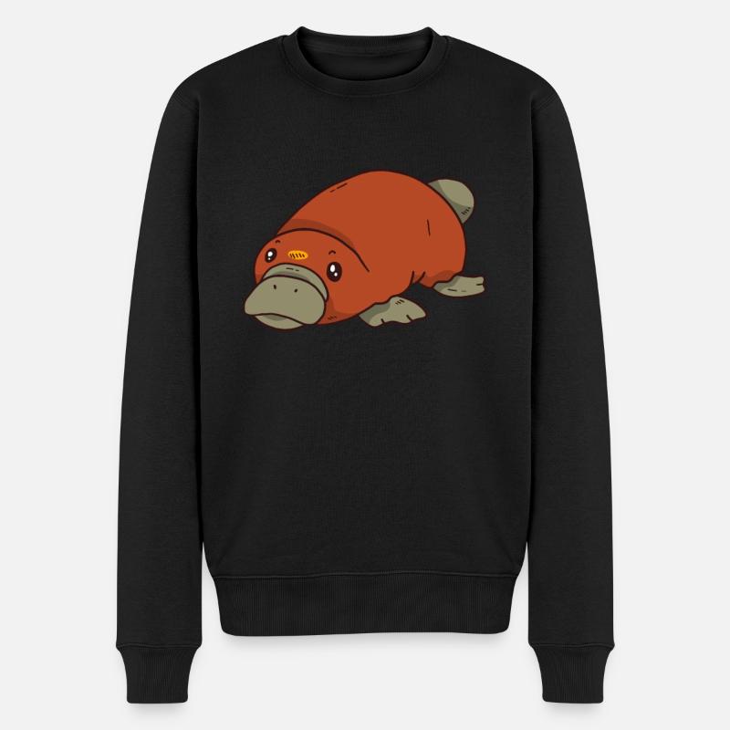 ornithorynque mignon drôle - Pull Premium bio Homme - noir