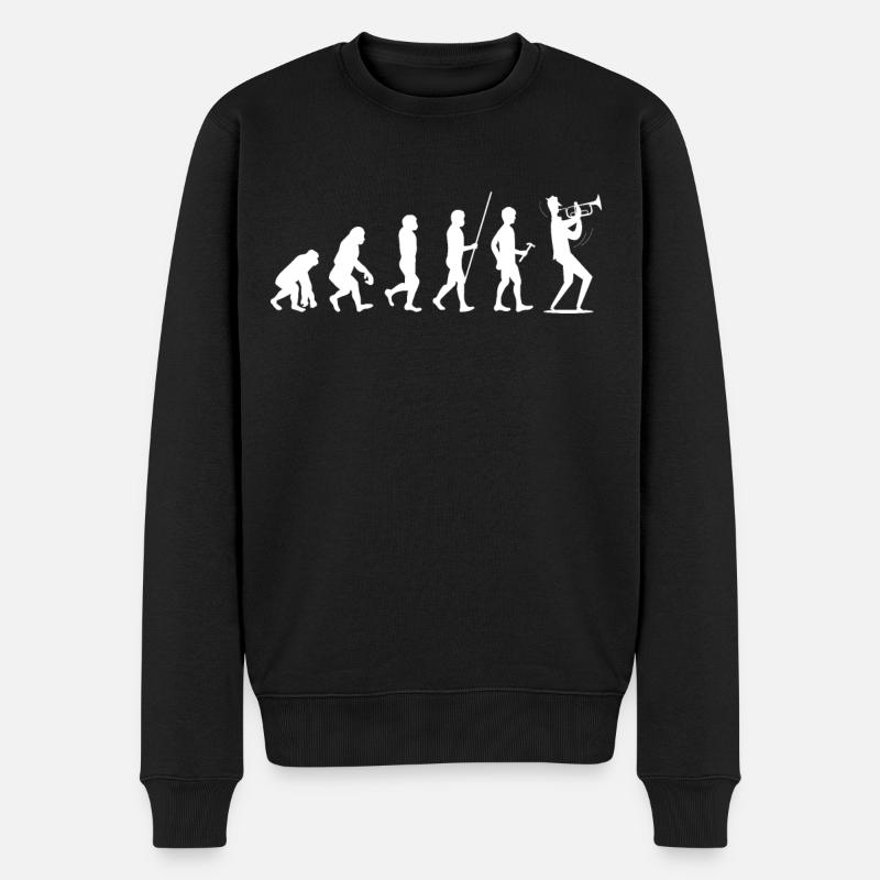 Posaune - Männer Premium Bio Pullover - Schwarz