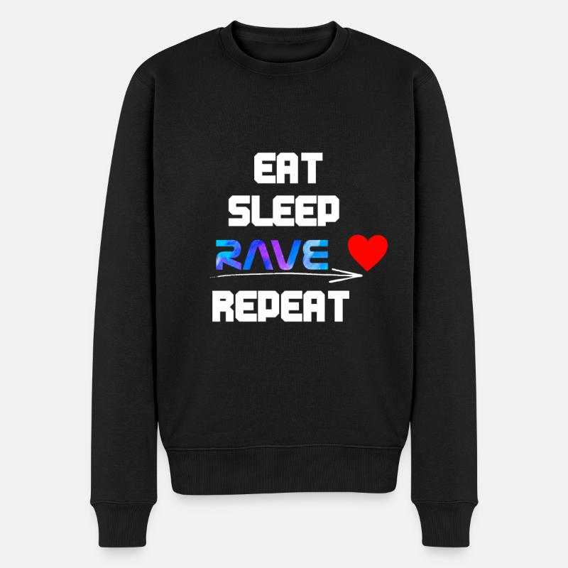 Eat Sleep Rave Repeat - Pull Premium bio Homme - noir