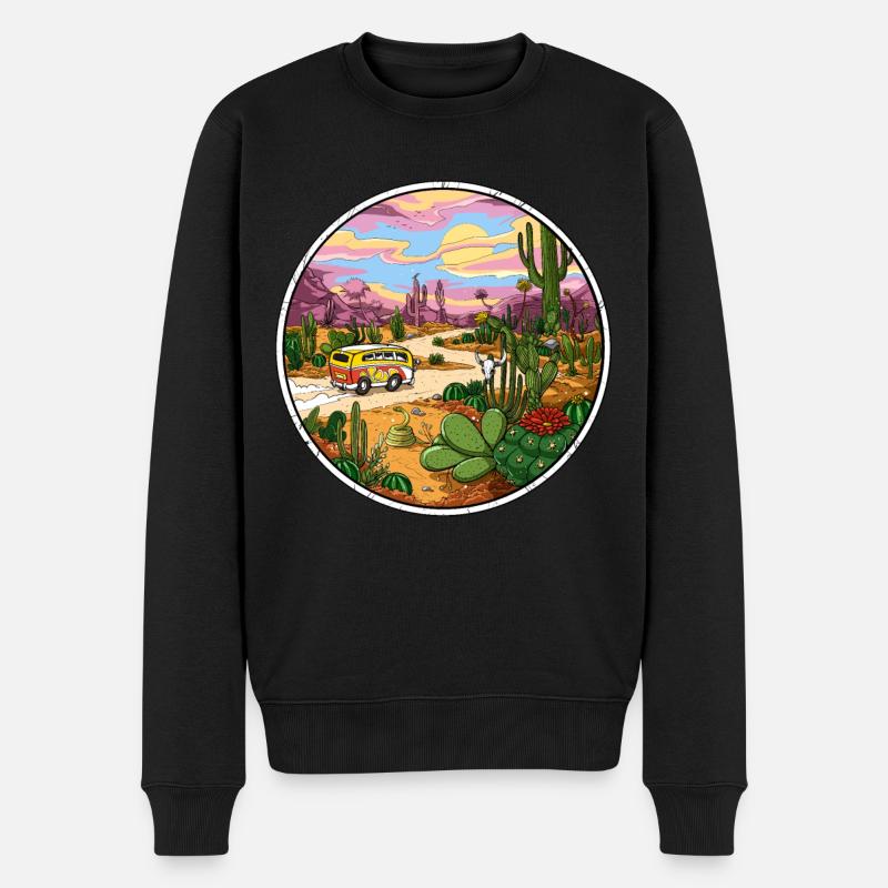 Hippie Cactus Desert Trip - Pull Premium bio Homme - noir