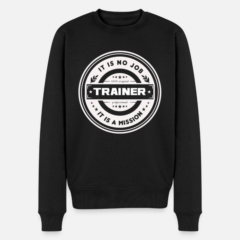 Fußball Fußballtrainer Trainer Mannschaft - Männer Premium Bio Pullover - Schwarz