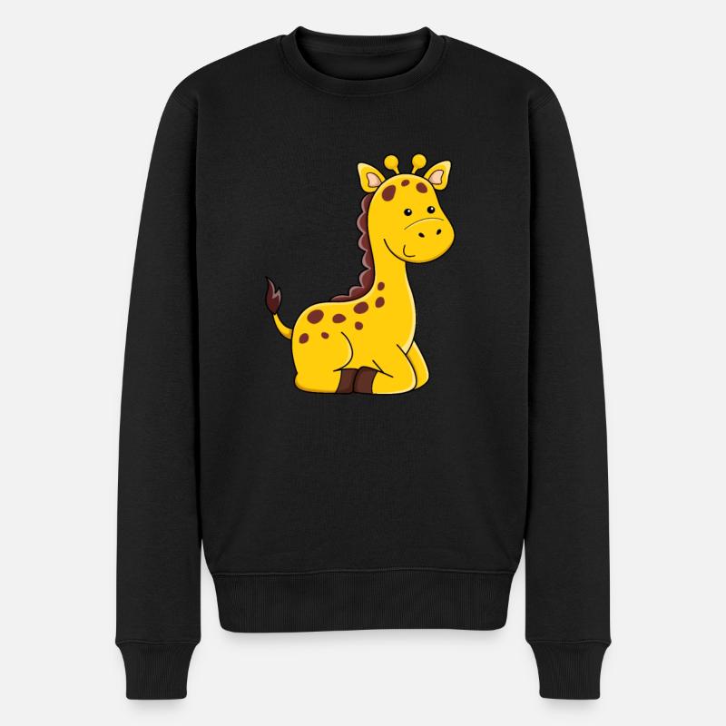 Girafe mignon girafe dessin - Pull Premium bio Homme - noir
