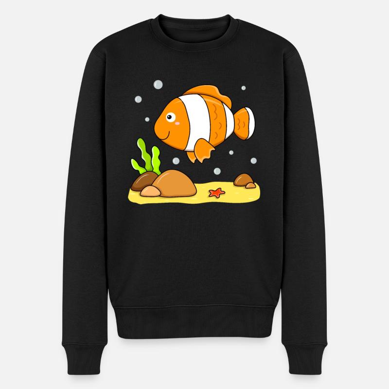 Poisson poisson clown - Pull Premium bio Homme - noir