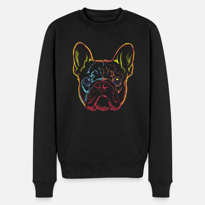 Bouledogue français coloré - Pull Premium bio Homme - noir