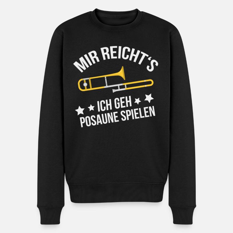 Posaune Blasmusik Blasorchester - Männer Premium Bio Pullover - Schwarz