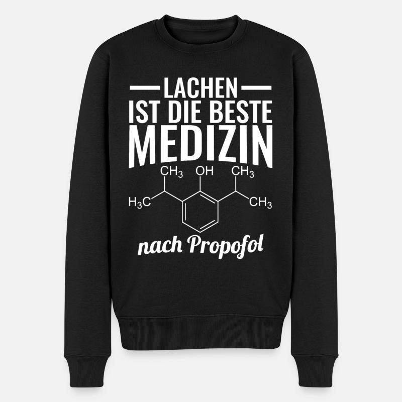 Anästhesie Anästhesist Strukturformel Propofol - Männer Premium Bio Pullover - Schwarz
