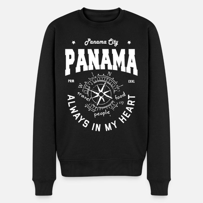 Panama City - Panama - Pull Premium bio Homme - noir