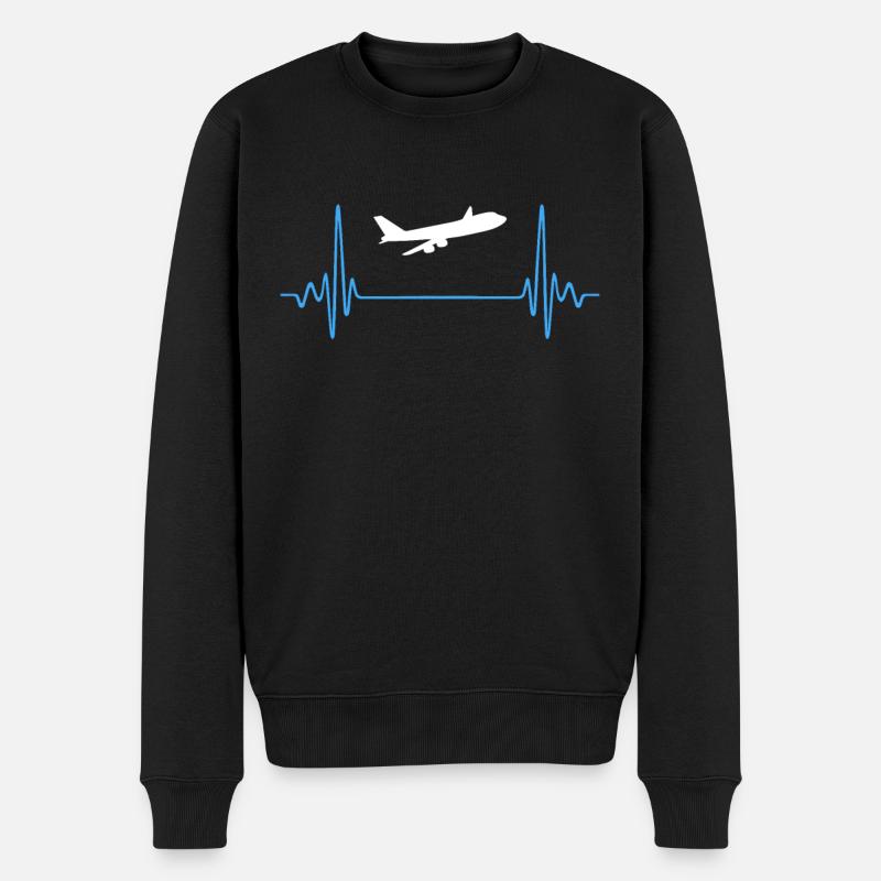 BLEU AVION - Pull Premium bio Homme - noir