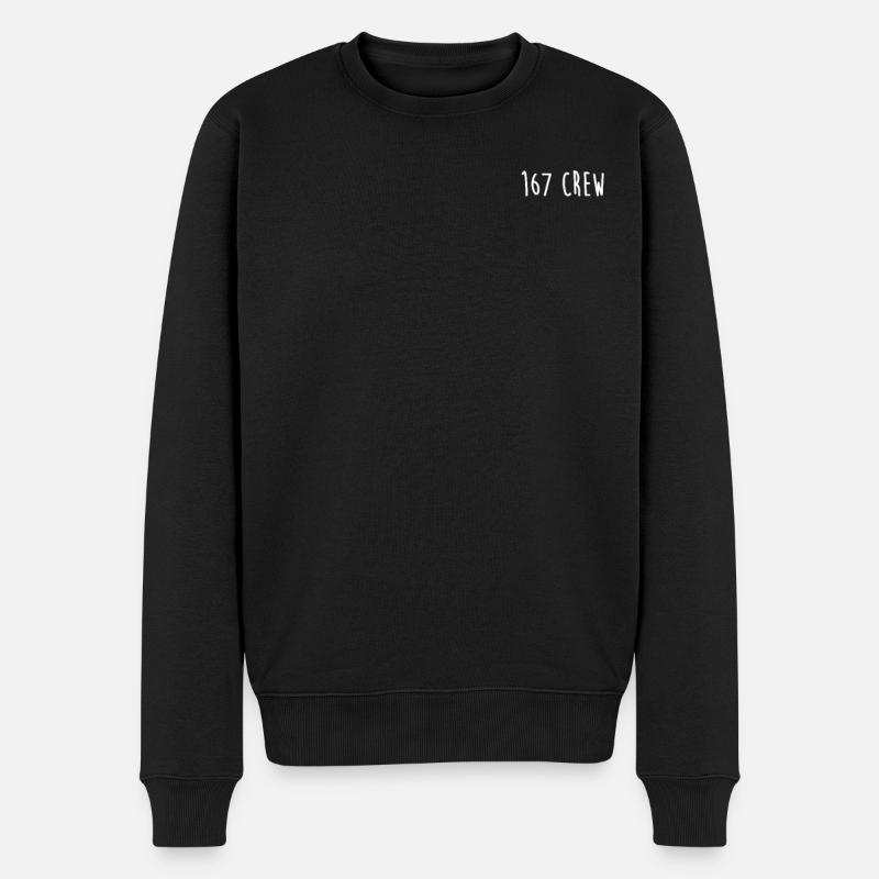 167 crew - Männer Premium Bio Pullover - Schwarz
