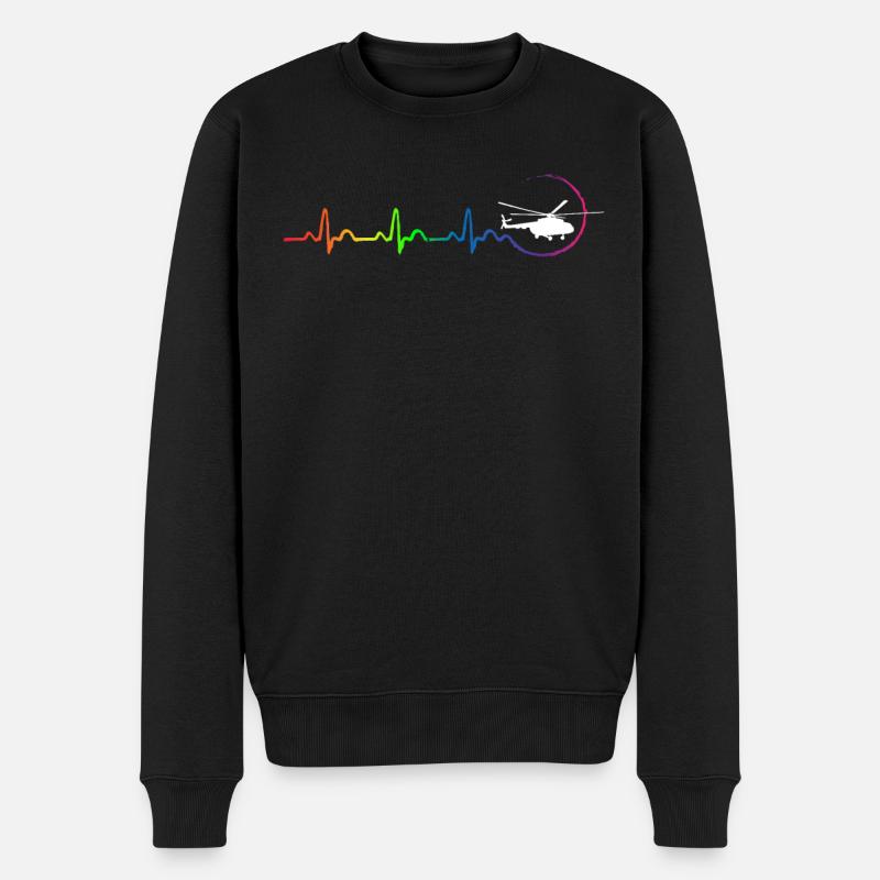 HÉLICOPTÈRE HOMOSEXUEL - Pull Premium bio Homme - noir
