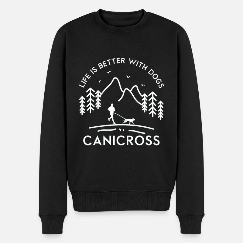 Canicross Canicross Chien Trail Running Idée cadeau - Pull Premium bio Homme - noir