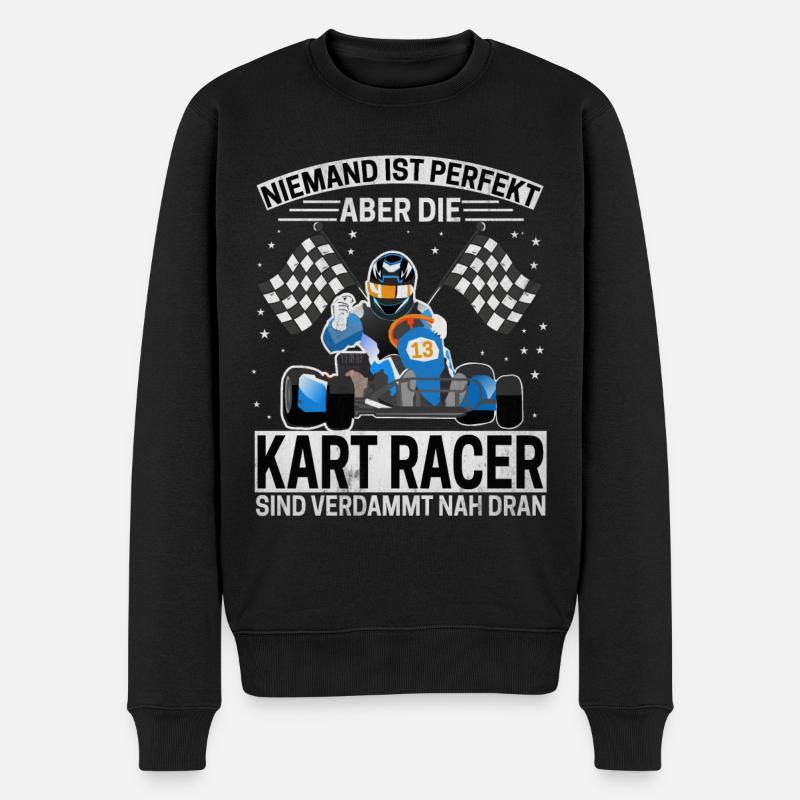 Kart rennen Gokartarena Geschenk - Männer Premium Bio Pullover - Schwarz