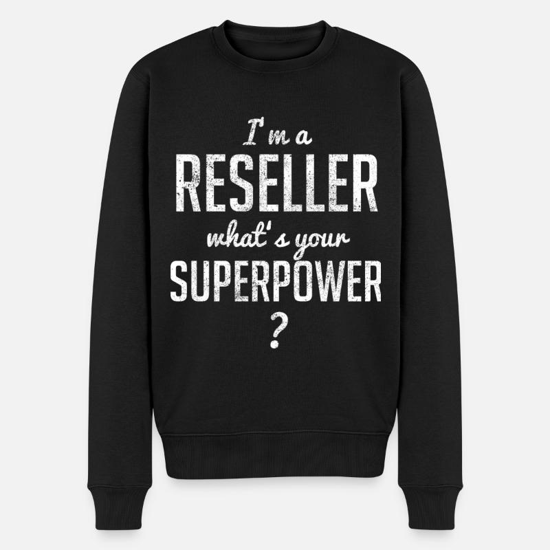 Reseller Reselling Verkäufer - Männer Premium Bio Pullover - Schwarz