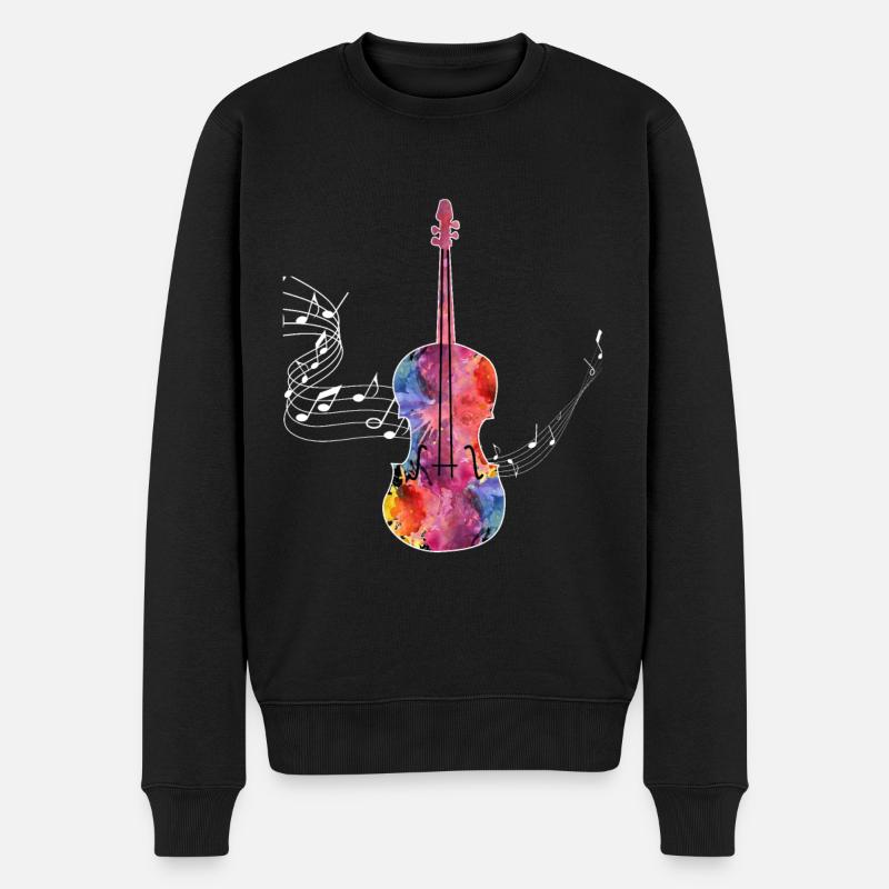 Violon - Pull Premium bio Homme - noir