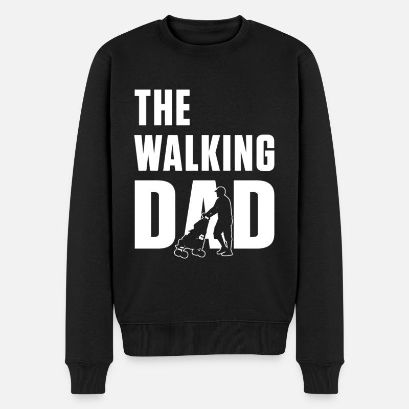 The Walking Dad - Männer Premium Bio Pullover - Schwarz