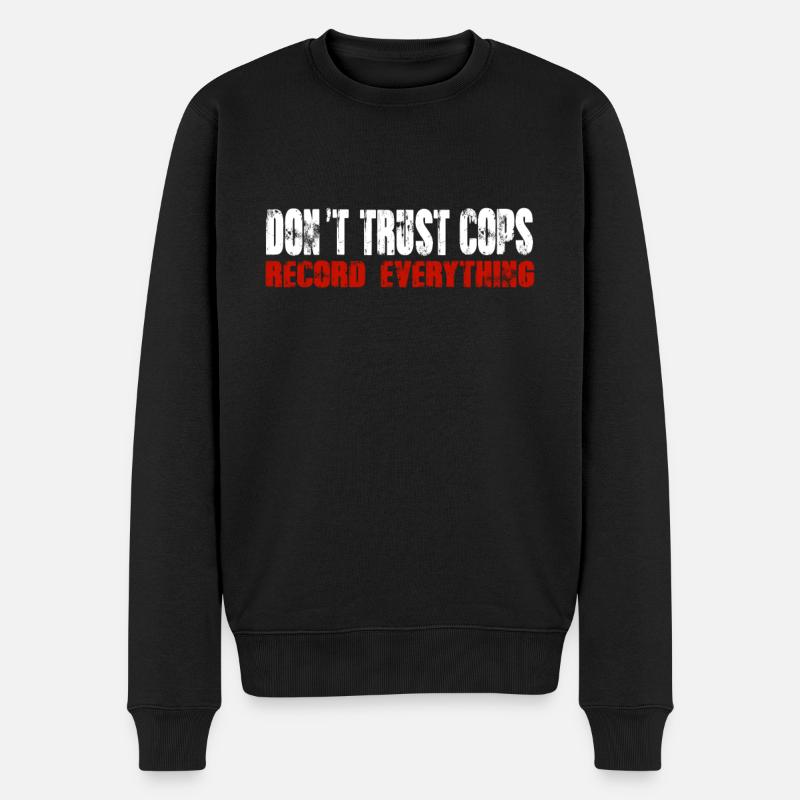 les policiers mentent - Pull Premium bio Homme - noir