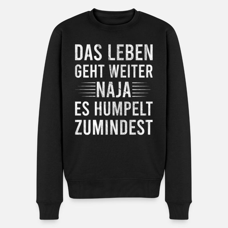 Humpeln Spruch Meniskus Kreuzband Verletzung - Männer Premium Bio Pullover - Schwarz