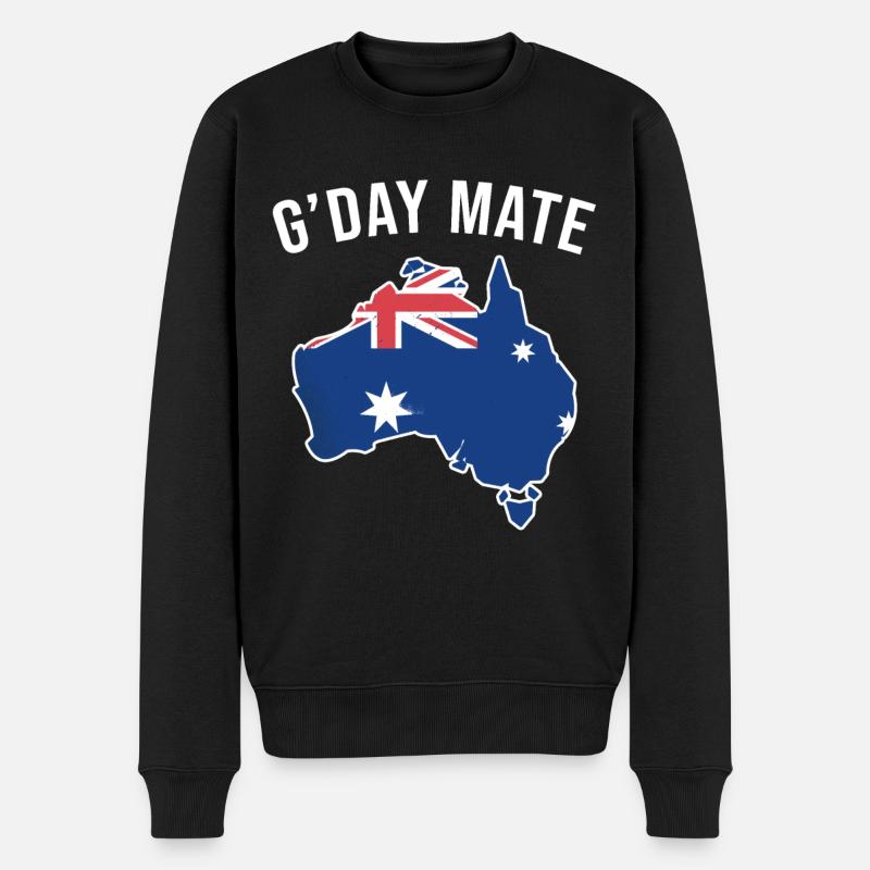 G day mate Australie - Pull Premium bio Homme - noir