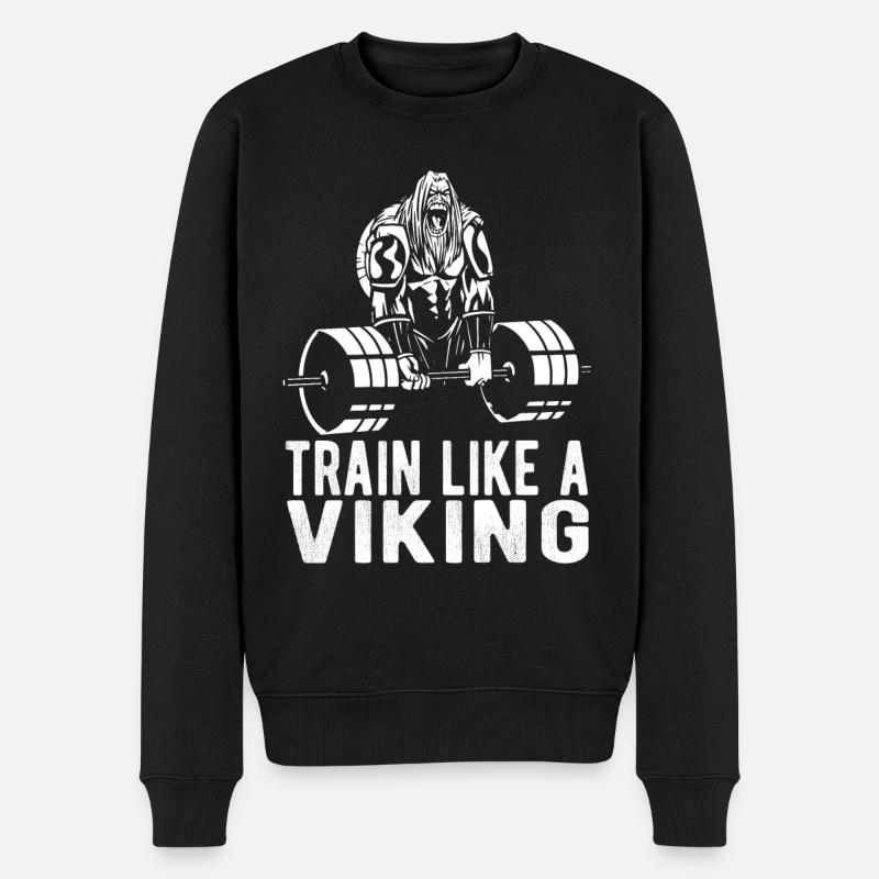 Bodybuilder viking - Pull Premium bio Homme - noir