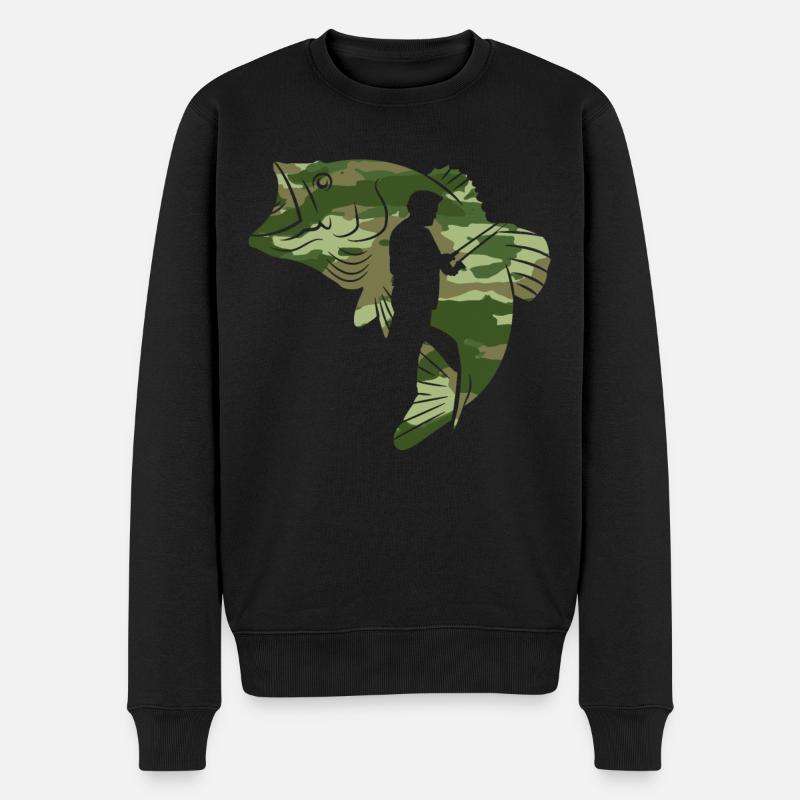 Camouflage pêcheur - Pull Premium bio Homme - noir