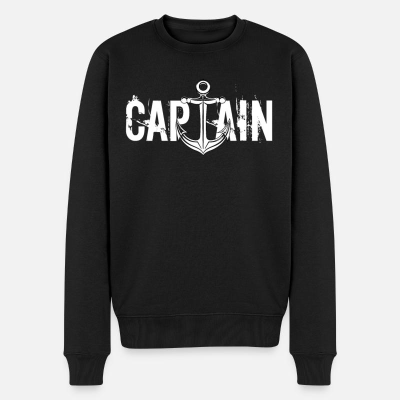 Captain Anchor - Pull Premium bio Homme - noir