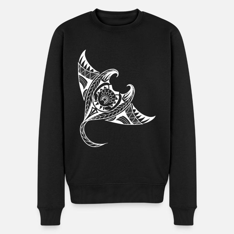 Maori Rochen New Neuseeland Kiwi Haka Kia Design - Männer Premium Bio Pullover - Schwarz