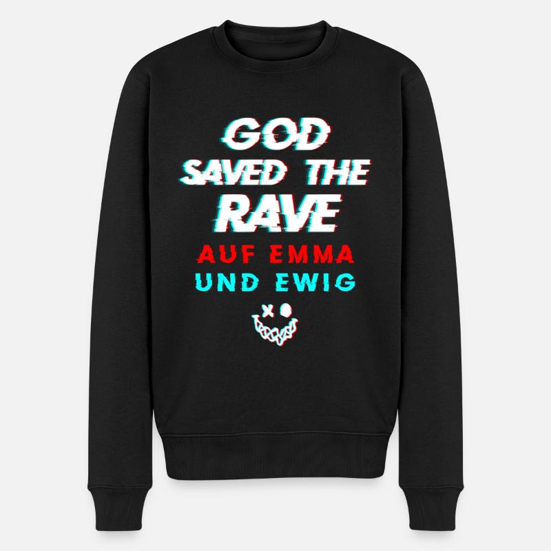 Raver - Männer Premium Bio Pullover - Schwarz