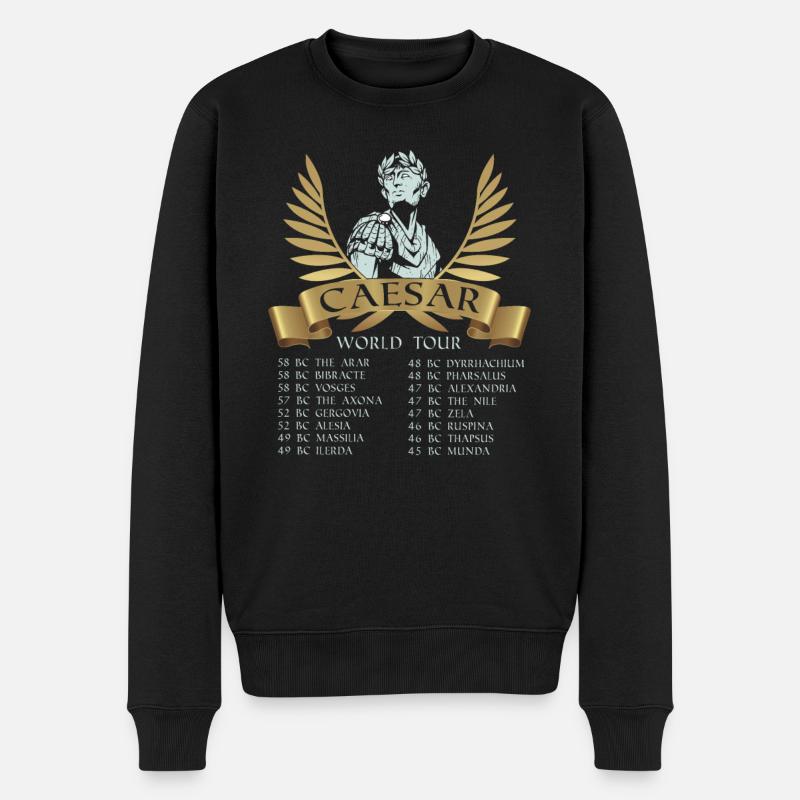 Geschichte Gaius Julius Cäsar Antike Schlachtzüge - Männer Premium Bio Pullover - Schwarz