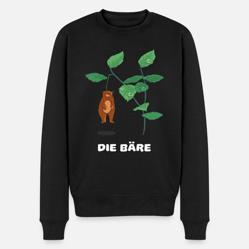 Ich bin eine Baere - Männer Premium Bio Pullover - Schwarz