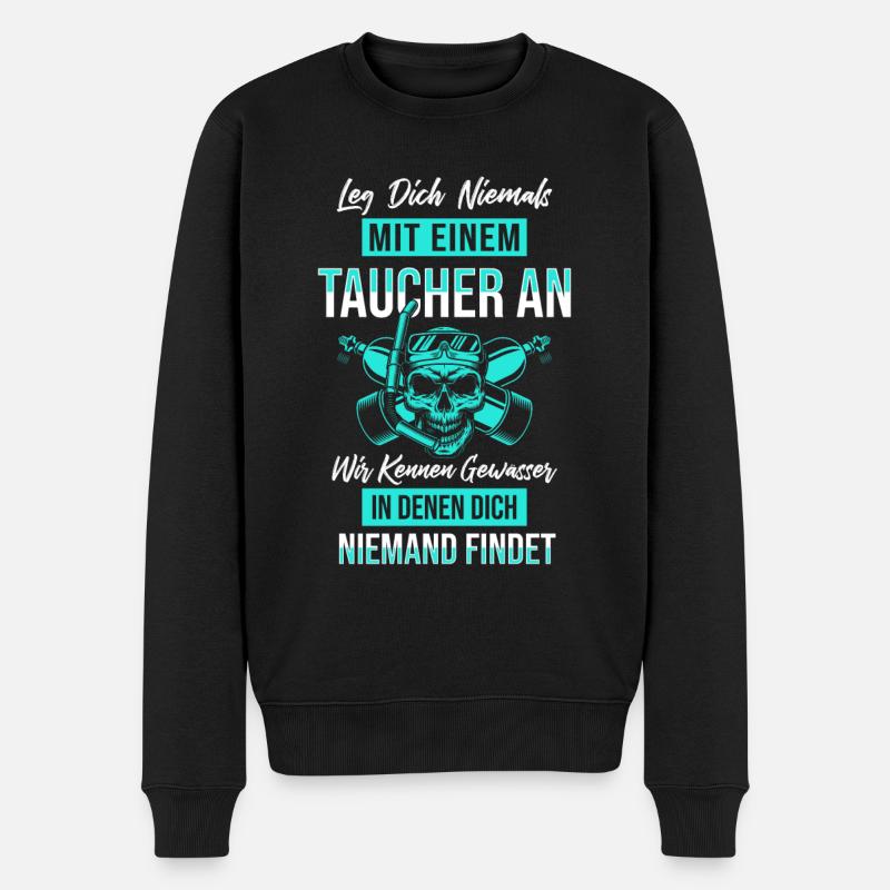 Taucher Geschenk - Männer Premium Bio Pullover - Schwarz