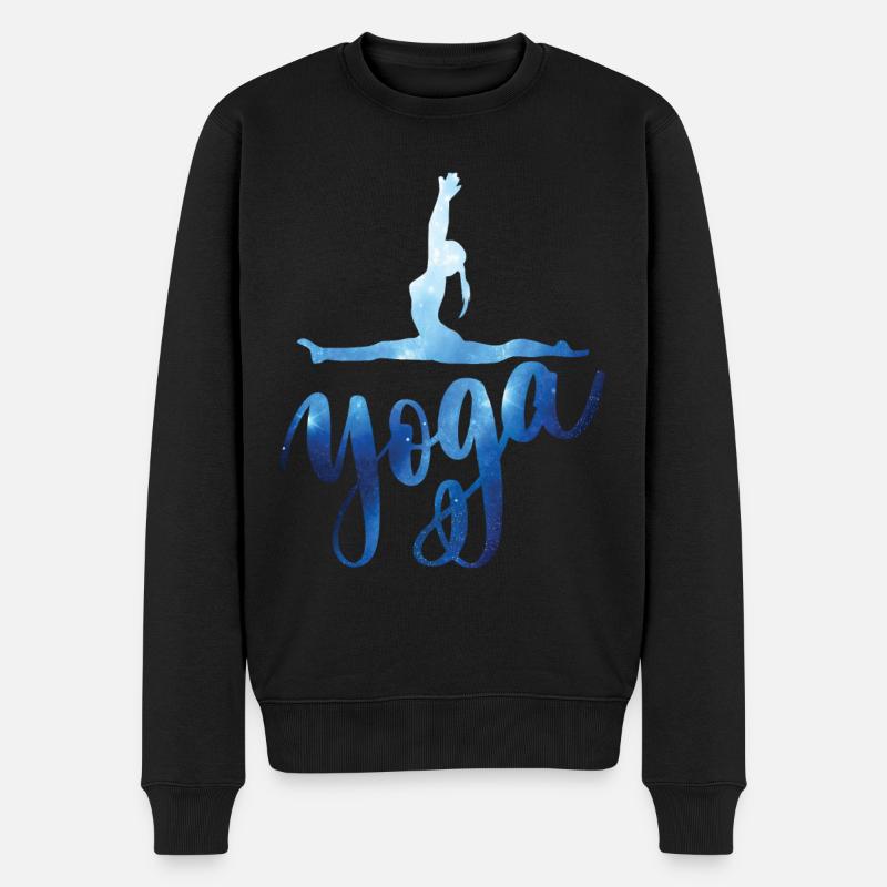 Yoga girl balancing idée cadeau - Pull Premium bio Homme - noir