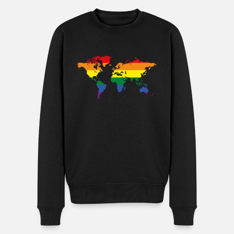Pride World - Männer Premium Bio Pullover - Schwarz