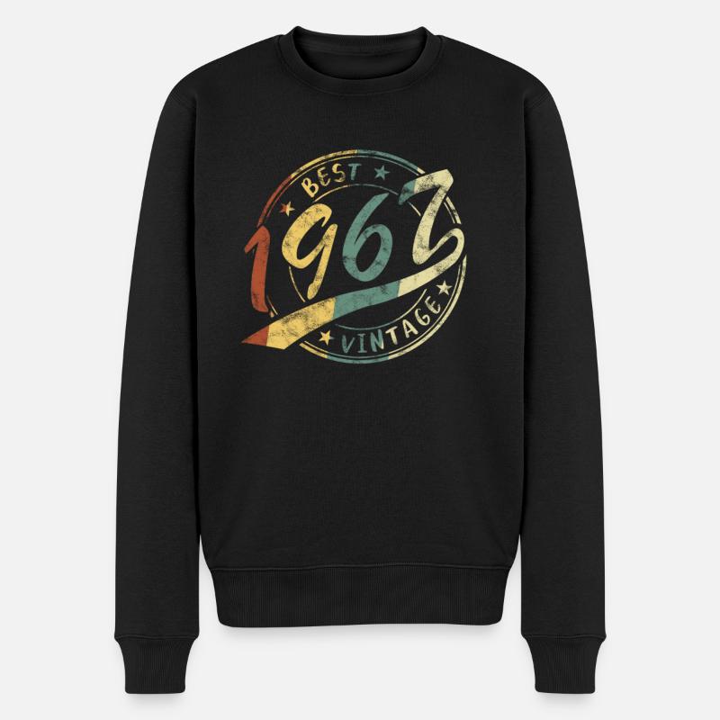 Best Vintage 1967 55. Geburtstag - Männer Premium Bio Pullover - Schwarz