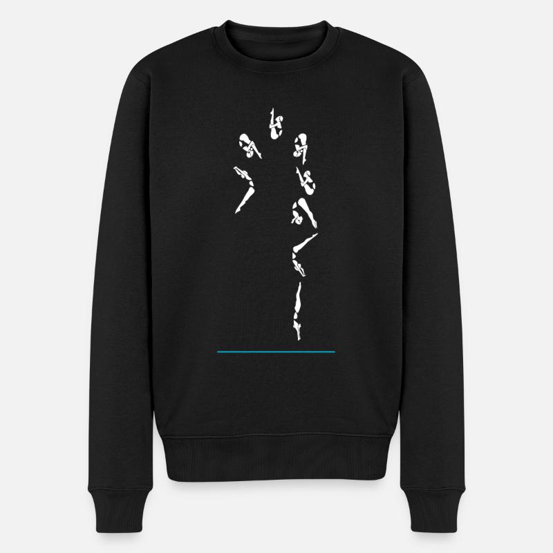 Turmspringen - Männer Premium Bio Pullover - Schwarz