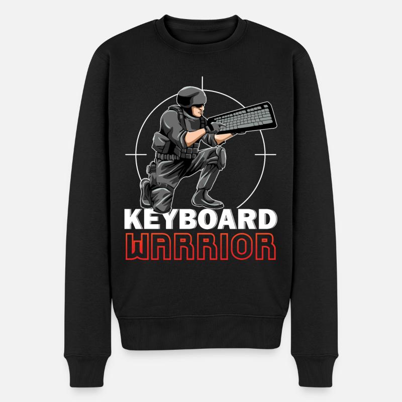 Keyboard Warrior - Männer Premium Bio Pullover - Schwarz