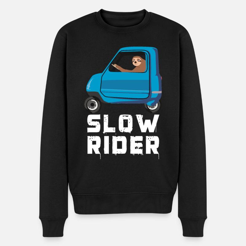 Slow Rider - Pull Premium bio Homme - noir