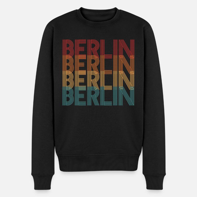 Berlin - Männer Premium Bio Pullover - Schwarz