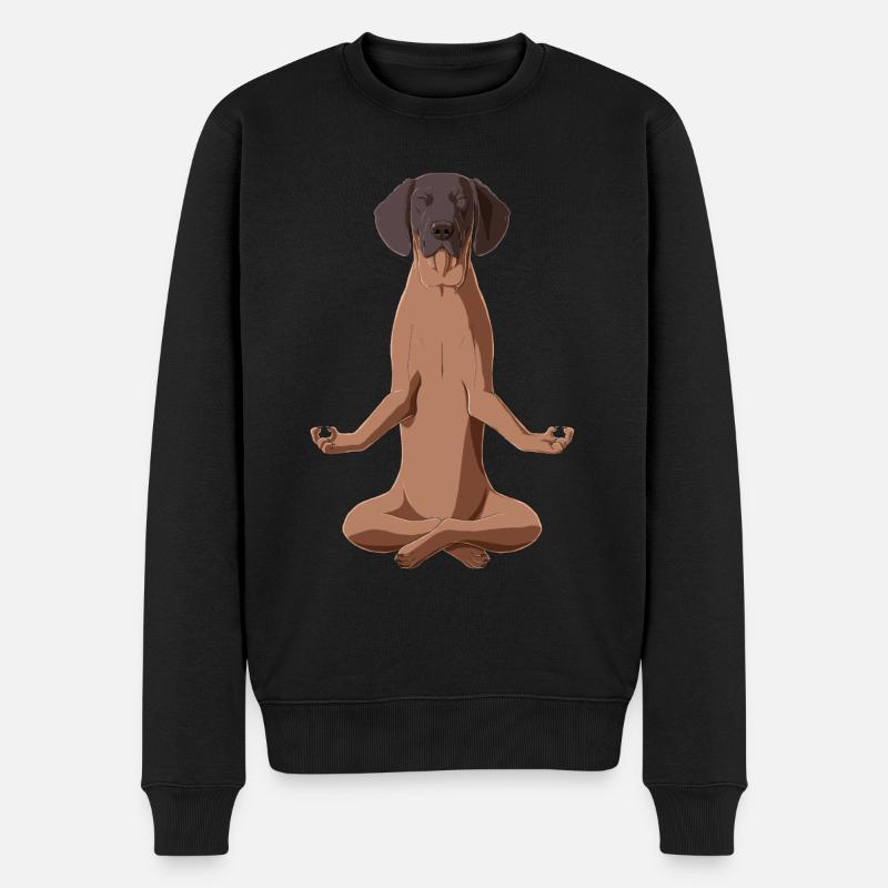Bayerischer Gebirgsschweißhund Meditation - Männer Premium Bio Pullover - Schwarz