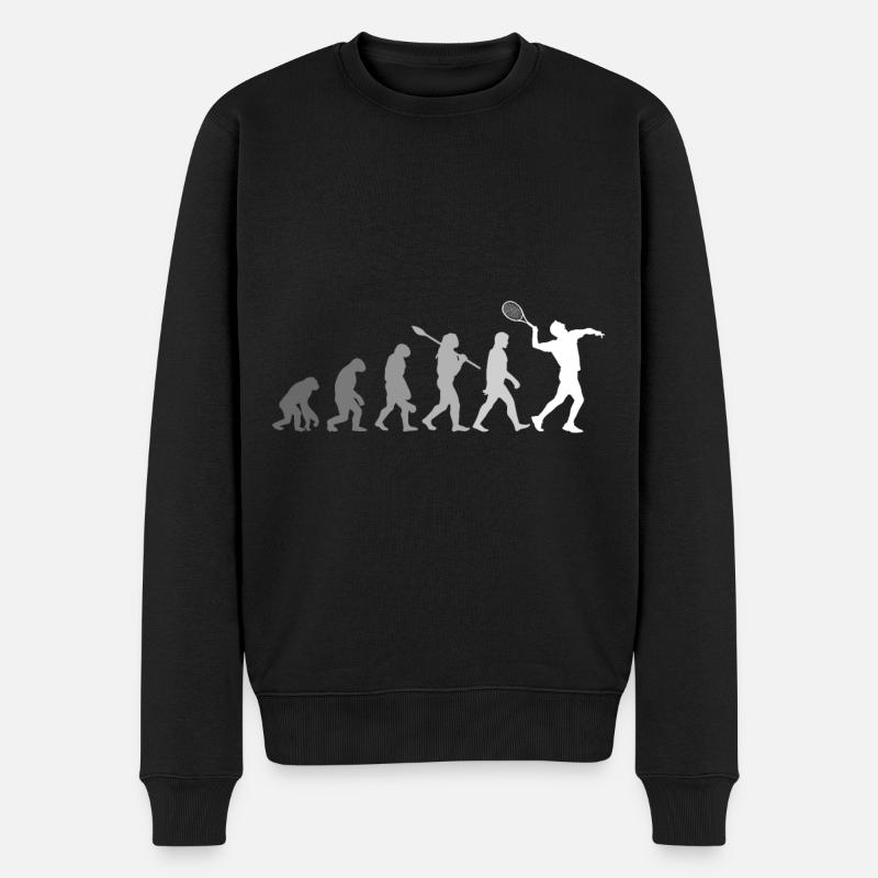 Tennis player - Männer Premium Bio Pullover - Schwarz