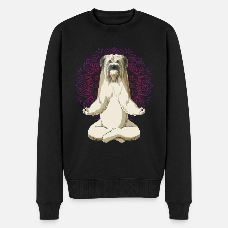 Berger des Pyrènes chien méditation - Pull Premium bio Homme - noir