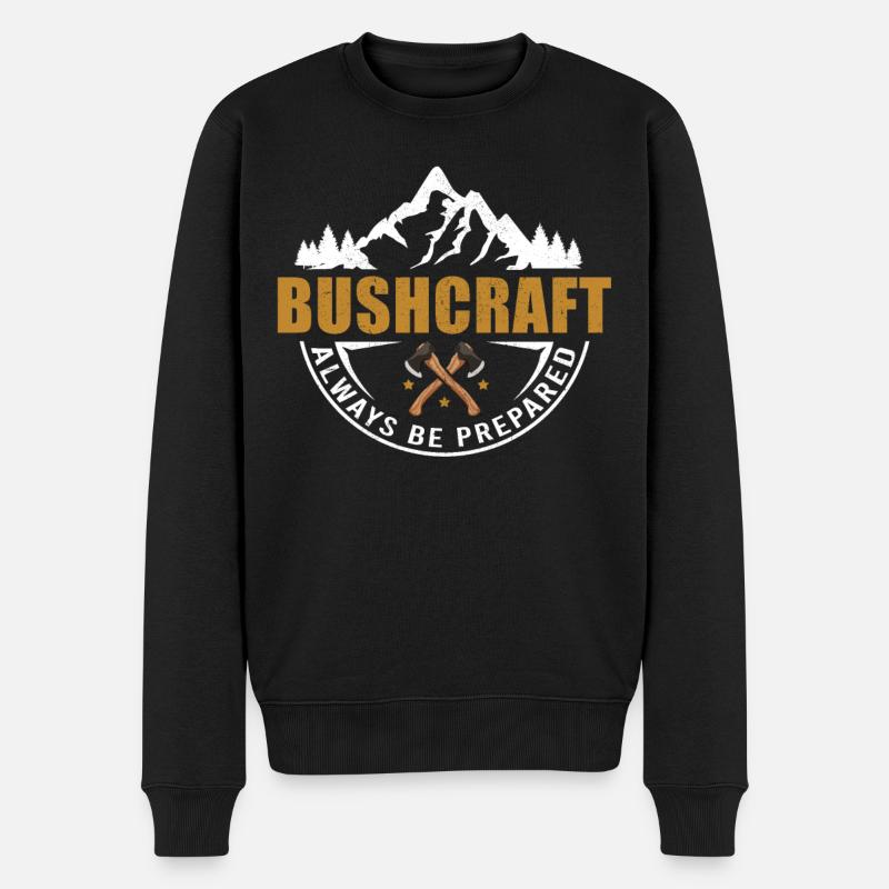 Survival & Bushcraft always be prepared - Männer Premium Bio Pullover - Schwarz