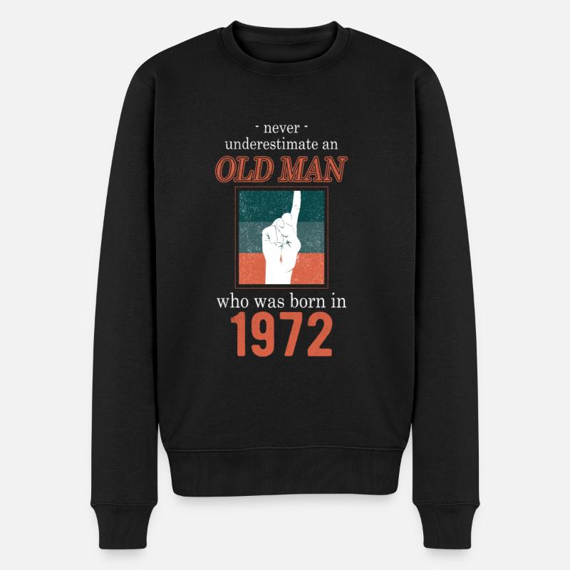 Anniversaire 1972 - Pull Premium bio Homme - noir