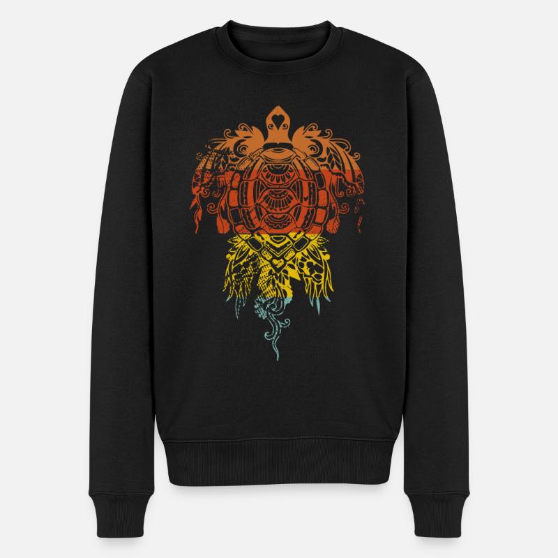 Maori Tattoo Samoan Haka Azteken Symbol - Männer Premium Bio Pullover - Schwarz