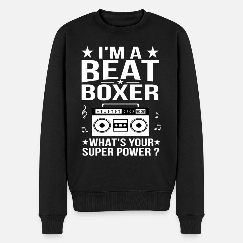 Beatbox - Männer Premium Bio Pullover - Schwarz