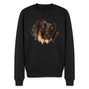 Bayerischer Gebirgsschweißhund - Männer Premium Bio Pullover - Schwarz - Vorne - Nico (187cm)