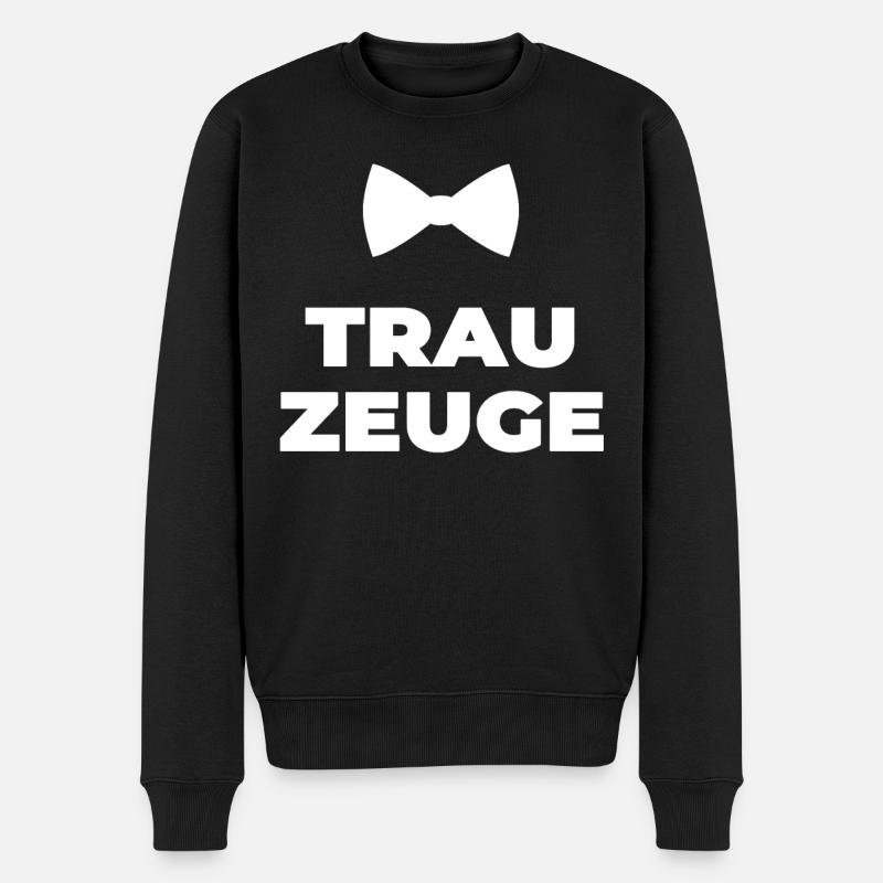 Trauzeuge - Männer Premium Bio Pullover - Schwarz