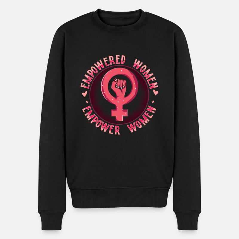 Feminist - Männer Premium Bio Pullover - Schwarz