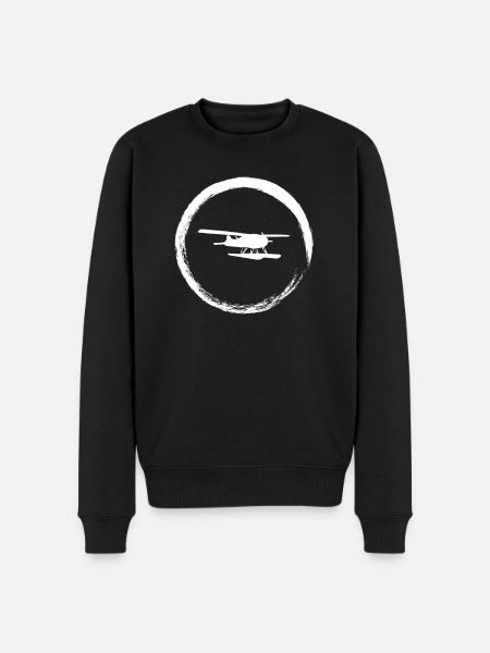 White hydroplane - Men's Premium Organic Jumper - black