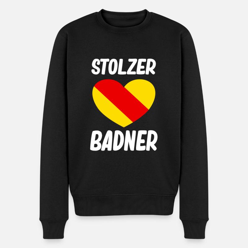 Badisch Baden Badner Heimatliebe - Männer Premium Bio Pullover - Schwarz